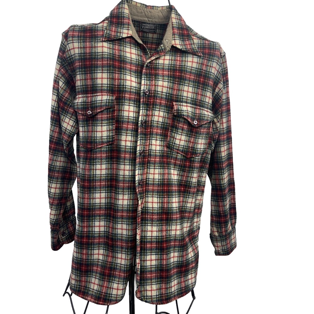Pendleton Shirt Wool USA Long Sleeve Vintage Top Large Rare‎ Label